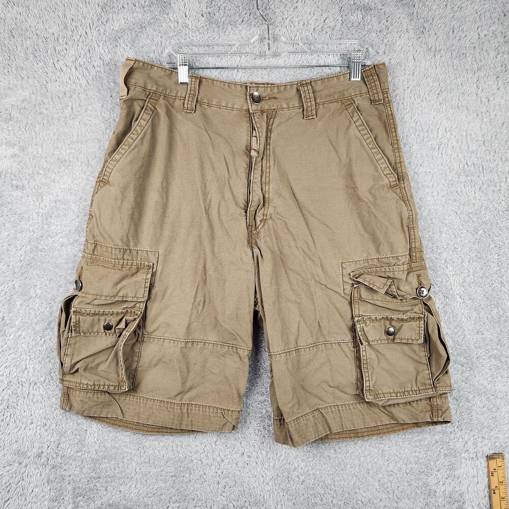 Levis Squad Cargo Shorts Mens 34 Beige Military Utility Pockets Outdoor Casual